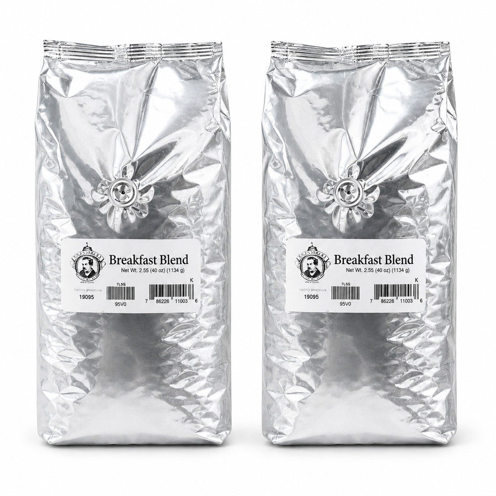 Pear’s Breakfast Blend Whole Bean Coffee | Pack of 2 | 2.5 lb | Brenmar