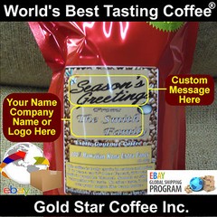 Custom Labeled Coffee – 10 lb Hawaii Hawaiian Kona – Roasted Fresh as Ordered