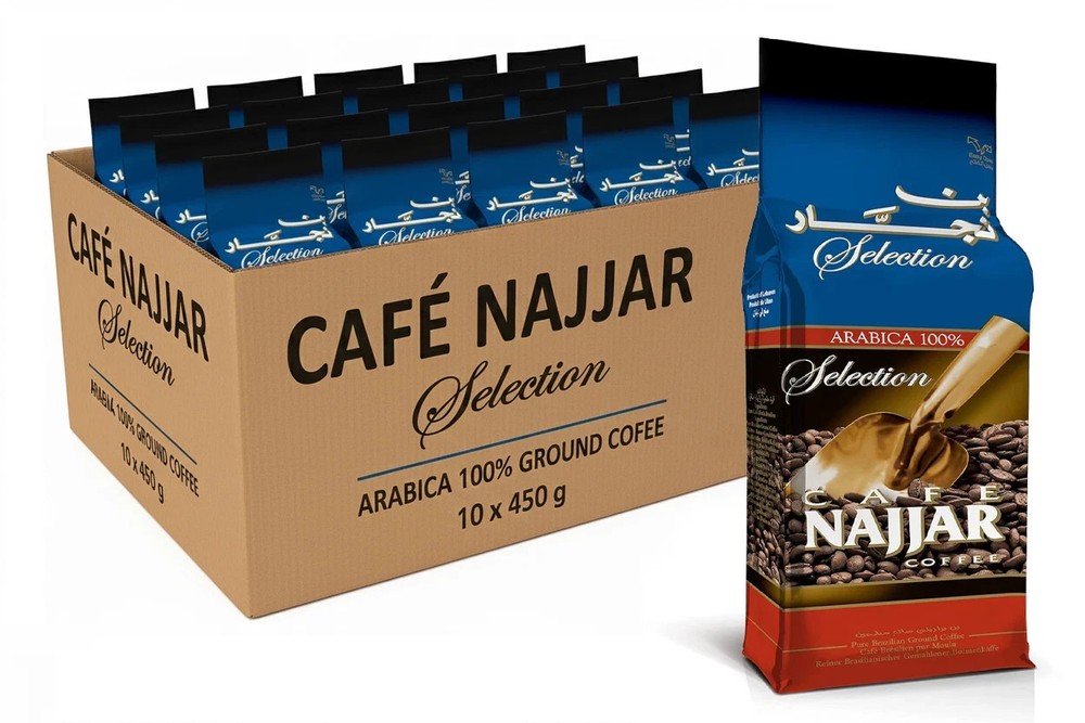 Café Najjar Turkish Coffee 450g x10 Pack 100% Arabica Dark Roast Ground Lebanese