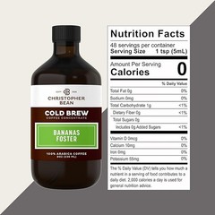 Christopher Bean Bananas Foster Cold Brew Coffee – 100% Arabica Coffee Bottle