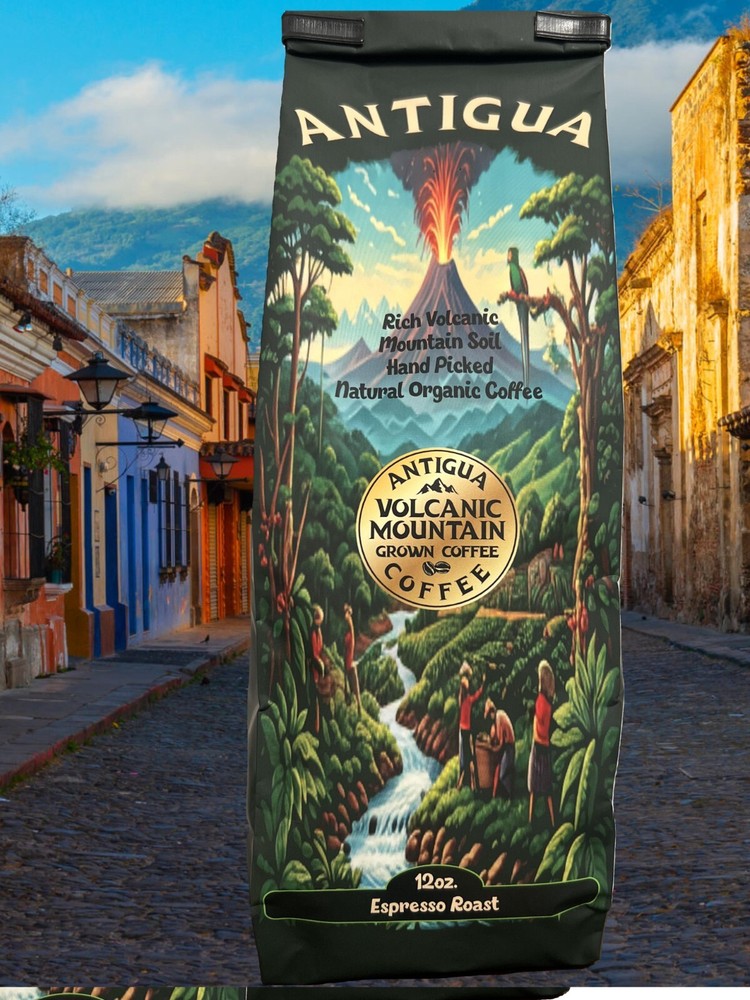 ANTIGUA ORGANIC COFFEE LLC Natural Organic Espresso Roast Coffee Whole Bean