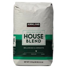 Kirkland Signature House Blend Coffee, Whole Bean – Medium Roast 2.5 LB