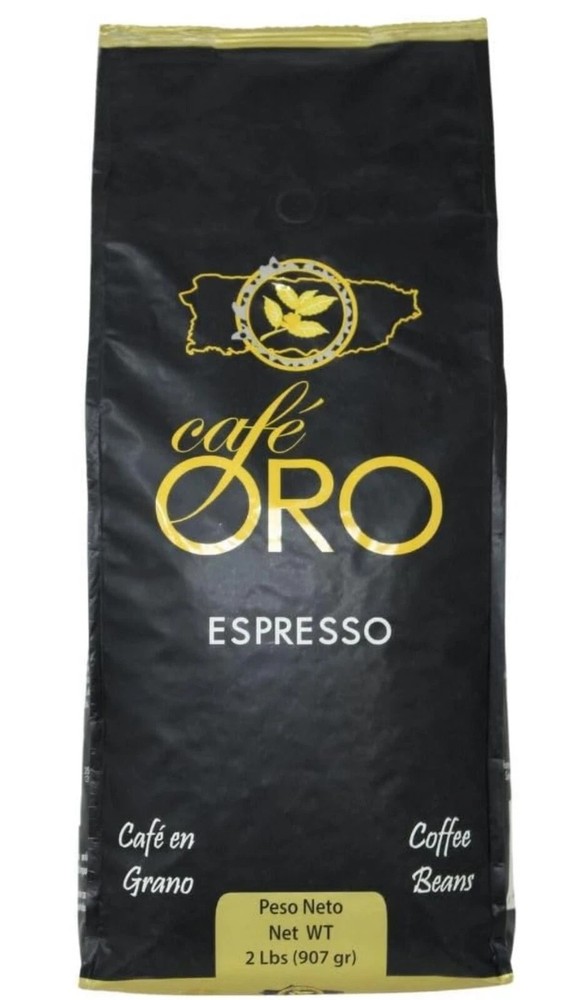 Roasted Cafe Oro Coffee Beans Expresso 100% Puerto Rican Coffee 2lbs Fast Ship