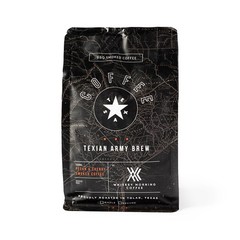 Texian Army Brew, Double Smoked Whole Bean Coffee, Fire Roasted with Pecan Wo…