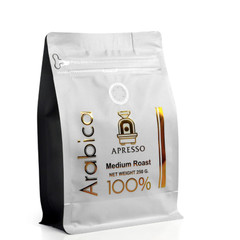 100% Arabica Coffee, 250 Grams, Medium Roast.