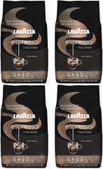 4 PACK – Lavazza Caffe Espresso Italiano Whole Bean, Medium Roast 2.2 lbs bag