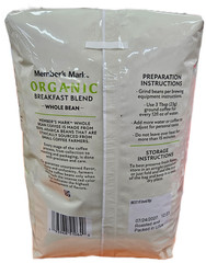 Member’s Mark Organic Breakfast Blend Whole Bean Coffee (40 oz.) FREE SHIPPING