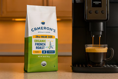 Cameron’s ORGANIC French Roast Whole Bean Coffee, 28 oz Smooth Dark Roast