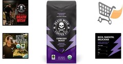 Whole Bean Espresso Roast Organic Fair Trade Arabica Robusta Coffee 14 oz