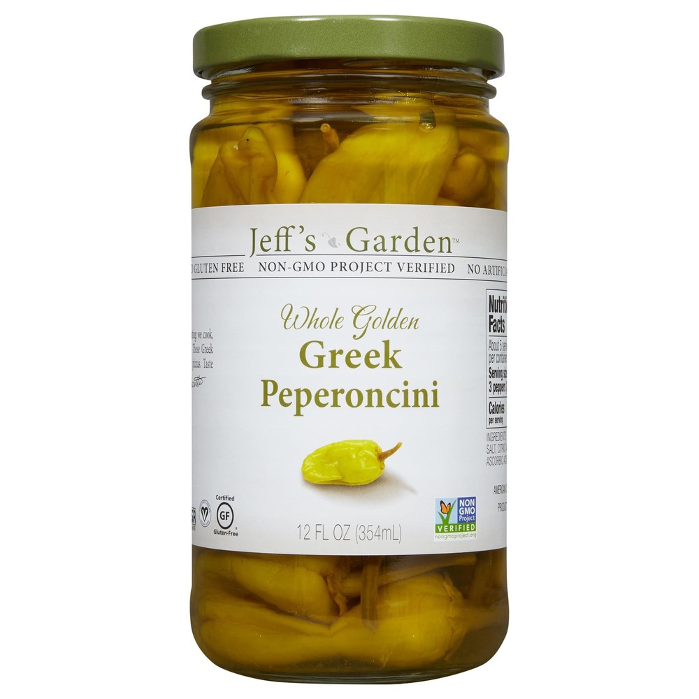 Jeff’s Garden Whole Peperoncini Greek 12 Ounce Grocery Pack of 1