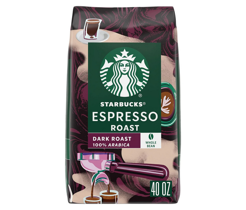 Starbucks Espresso Roast Dark Whole Bean Coffee 40oz Bag Fresh