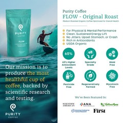 Purity Coffee FLOW Original 12 Ounce (Pack of 1), – Roast