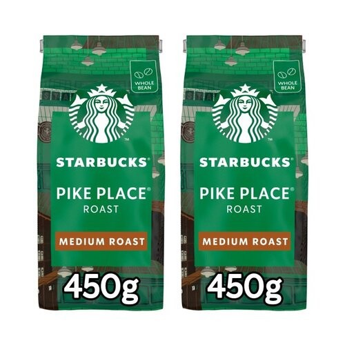 2 x Starbucks PIKE PLACE – Coffee Beans Bag 2 x 450g / 15.9oz