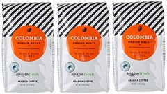 Fresh Colombia Whole Bean Coffee, Medium Roast, 12 Ounce (Pack of 3)