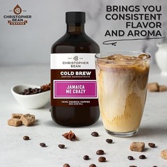 Christopher Bean Jamaica Me Crazy Cold Brew Coffee – Sweet & Rich Taste Bottle