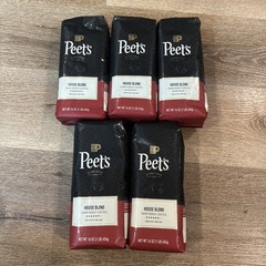 5 Pounds Peet’s Coffee House Blend Dark Roast Whole Beans