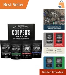 Artisanal Bourbon & Whiskey Coffee Sampler – 4 Ounce Bags of Flavorful Beans