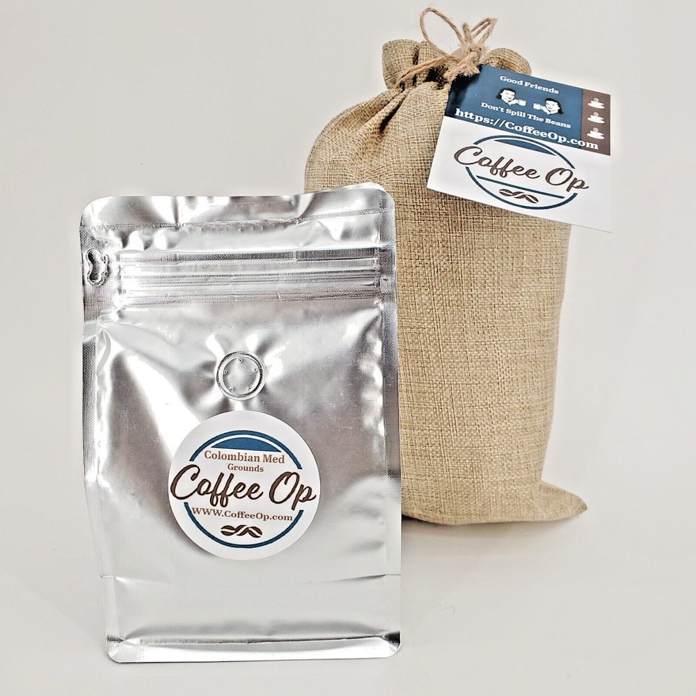 Coffee Op Colombian Beans or Ground Roasted Fresh Rich Medium Gourmet 12oz Bags