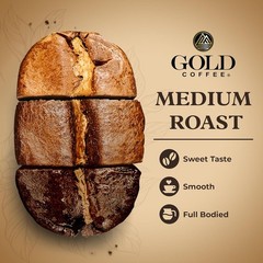 Gold Coffee Co. Kanaloa Premium House Blend Medium Roast Whole Bean 100% Arabica