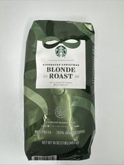 2025 Starbucks Christmas Blonde Roast Whole Bean Coffee 1LB Bag BB 4/26