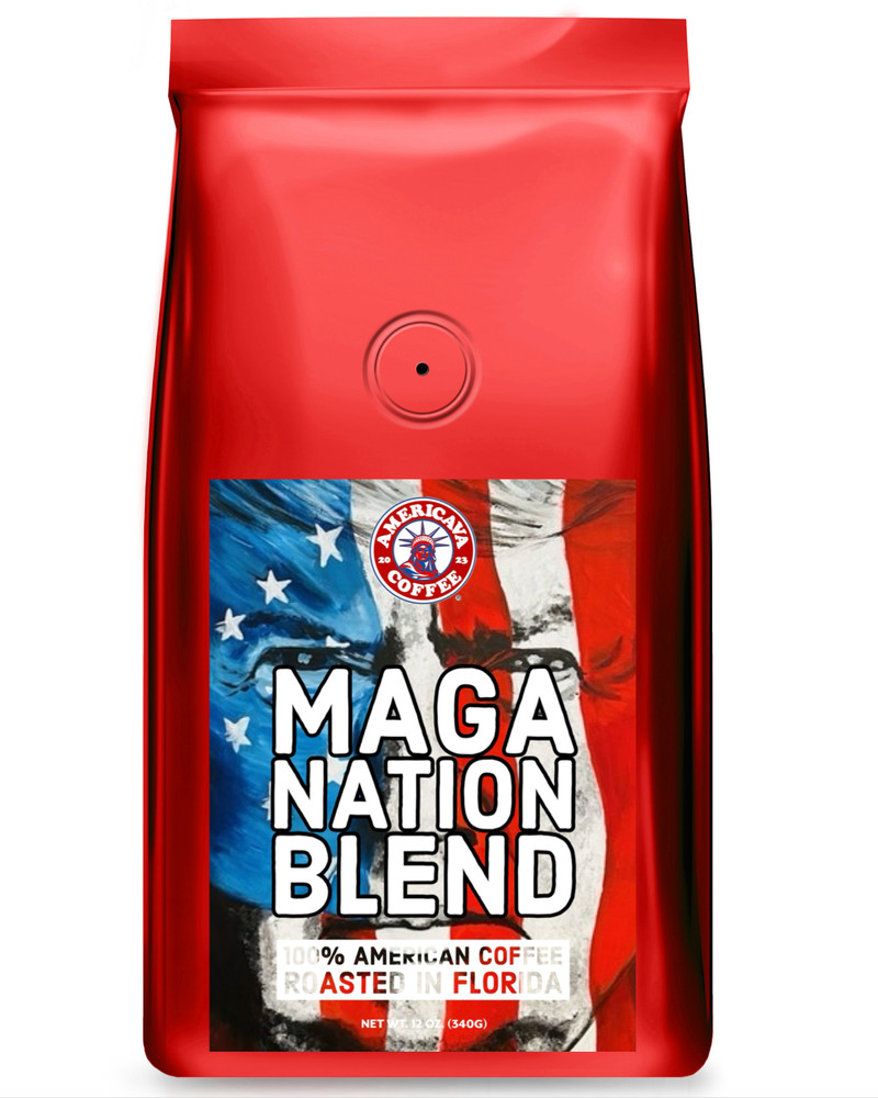 MAGA Nation Blend Medium Roast Whole Beans 100% Made in the USA Hawaiian Grown