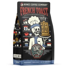 Bones Coffee Company French Toast Whole Coffee Beans Sweet & Buttery 12 oz