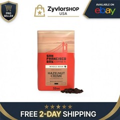 San Francisco Bay Coffee Hazelnut Crème Medium Roast Whole Bean 2 lb