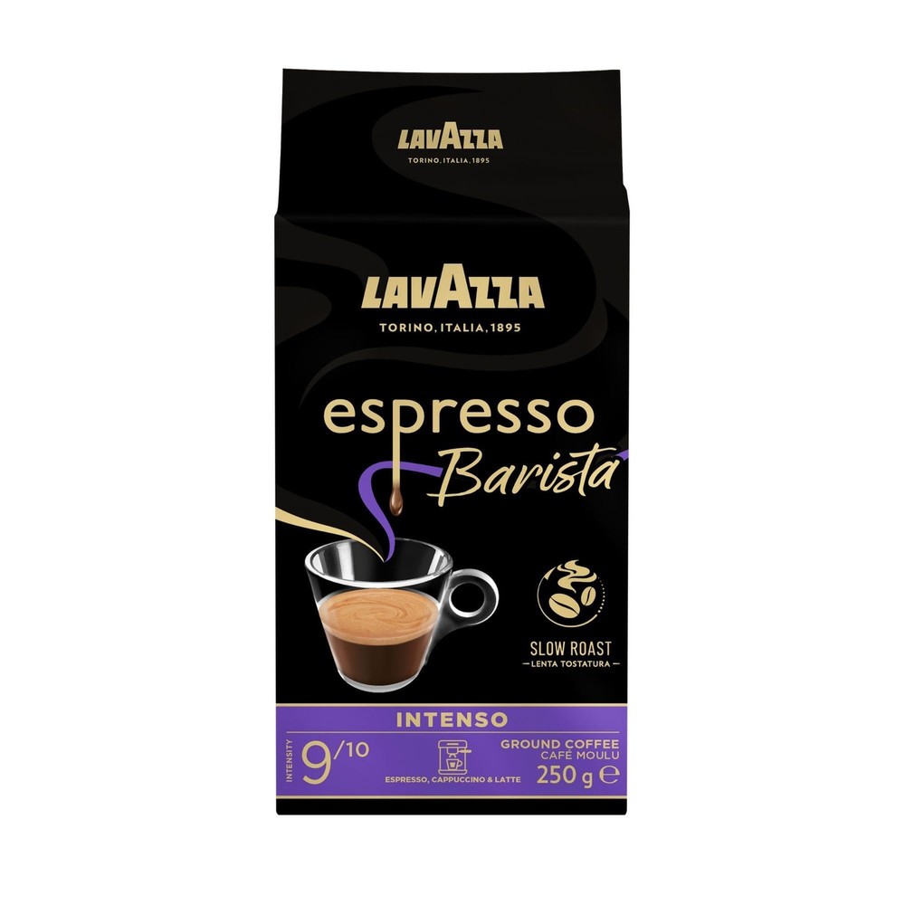 Lavazza, Espresso Barista Intenso, Coffee Ground, Ideal for Moka Pots, with