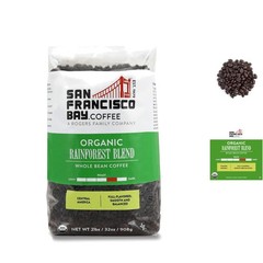 SF Bay Organic Whole Bean Coffee – 2LB Rainforest Blend, Kosher & Sustainable