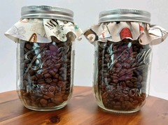 Coffee Beans DOUBLE CHOCOLATE Flavored In vac-sealed Jars Lot Of 2 Valentine’s