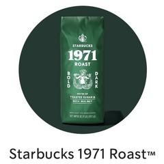 NEW Starbucks 1971 Heritage Dark Roast Blend 100% Whole Coffee Bean Bag – 1 lb