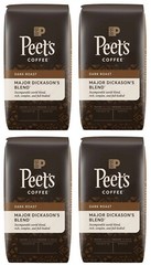 Peet’s Coffee Whole Bean FOUR 32 oz. Bags Peets Major Dickason’s Deep Roast