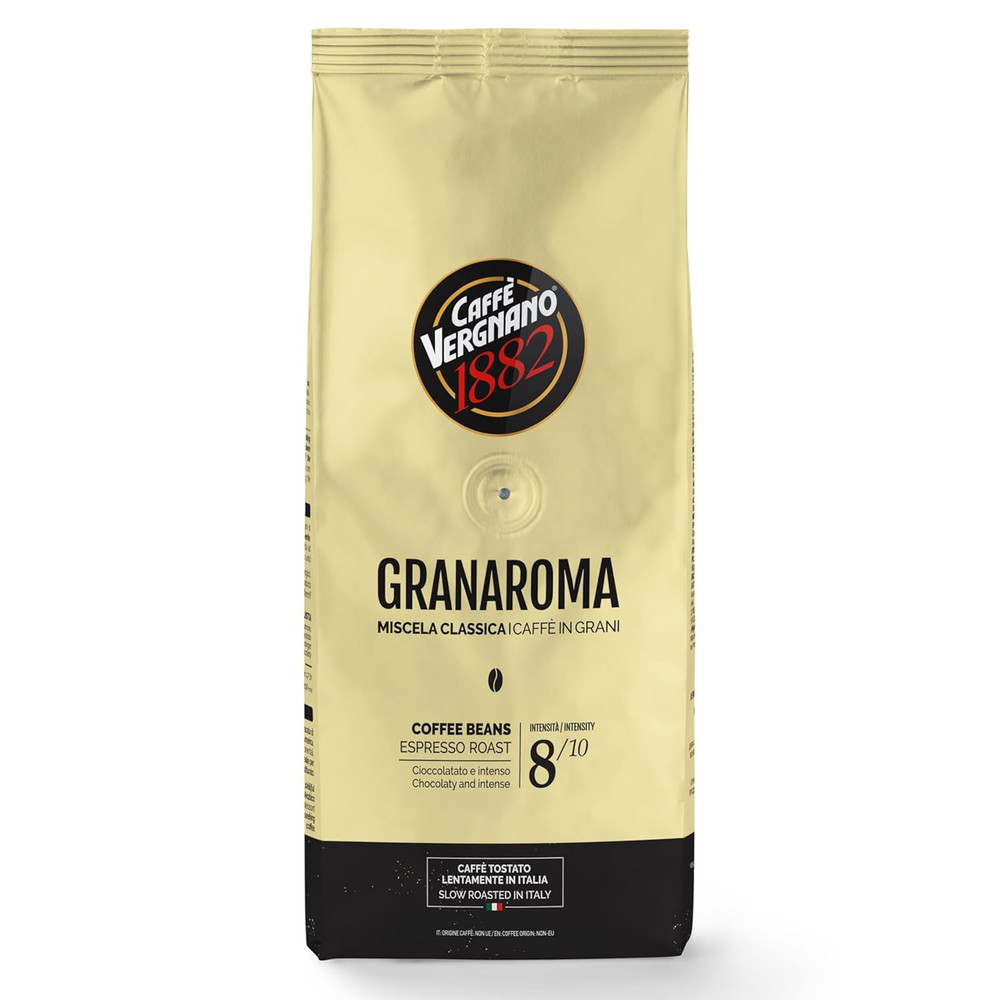 Caffe Vergnano Gran Aroma Whole Bean Coffee 2.2 Lb Bag – Medium Roast Espresso B