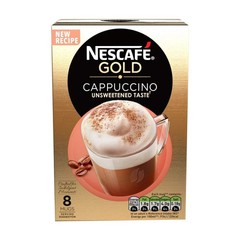 Nescafe Gold Cappuccino Unsweetened Taste Sachet Powder 113.6g-FREE SHIPPING