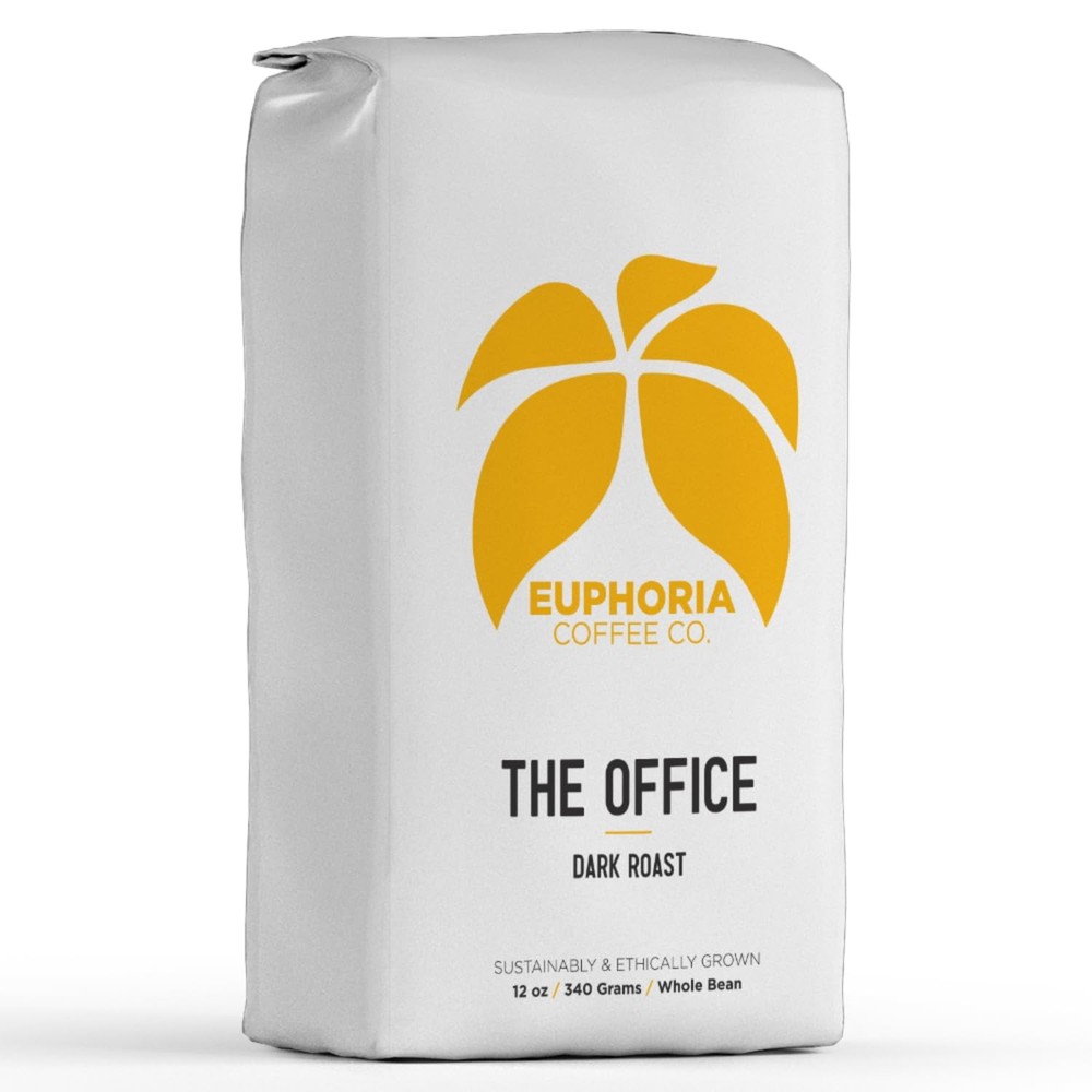 1 Pack The Office Whole Bean Coffee Dark Roast 12oz Bag Espresso Blend Brew