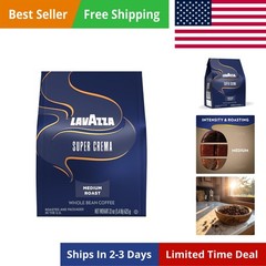 Super Crema Whole Bean Coffee, Medium Espresso Roast, Arabica and Robusta Ble…