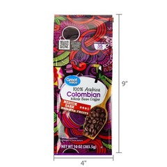 Great Value Colombian Whole Bean Coffee, Medium Dark Roast, 10 oz