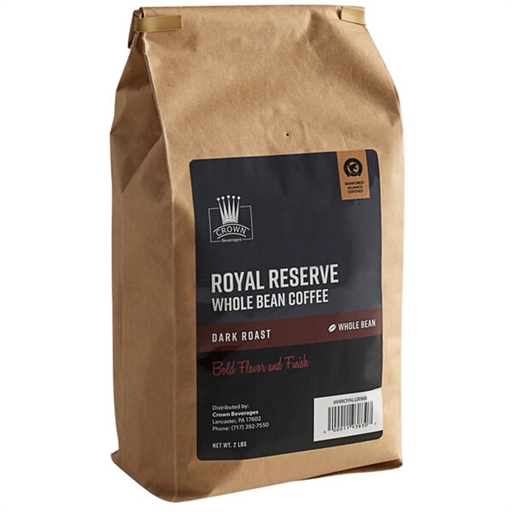 Crown Beverages Royal Reserve Guatemalan Whole Bean Coffee 2 lb. – 5/Pieces