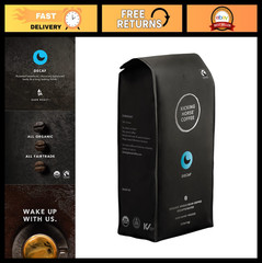 Organic Decaf Whole Bean Coffee – Swiss Water Process, 2.2 lb Premium Blend