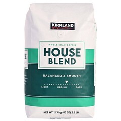 Kirkland Signature House Blend Coffee, Whole Bean – Medium Roast 2.5 LB