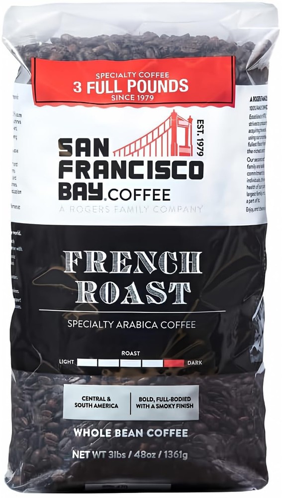 French Roast Gourmet Dark Roast 100% Arabica Coffee, 3lb, Kosher