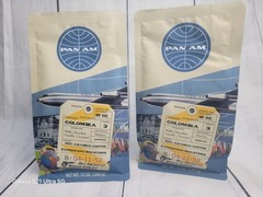 Ground Medium Coffee PAN AM Colombia 12oz Lot of 2 Sealed