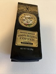 100% Royal Kona Coffee, Medium Roast, Whole Bean 7oz, Fresh Bb2/27 Free Shipping