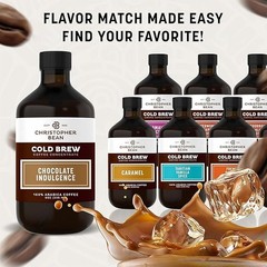 Christopher Bean Chocolate Indulgence Cold Brew Coffee Bottle-100% Arabica Beans