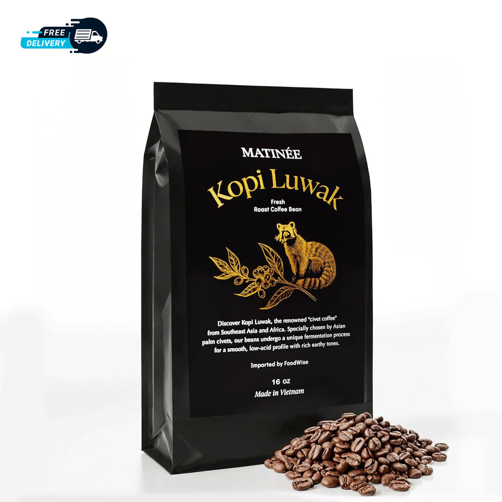 Wild Kopi Luwak Coffee Beans Medium Roast Whole Bean Coffee Sustainably Sourced