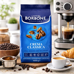 Crema Classica Whole Bean Coffee, Arabica and Robusta Blend, Medium Roast, 2.2 L