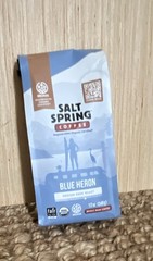 Salt Spring Coffee Blue Heron Medium Dark Roast Whole Bean Organic 12 oz (340 g)