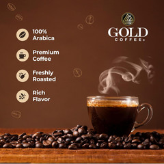 Premium Colombian Gold Coffee, Medium Roast Whole Beans – 4 Pack, 1 Lb.