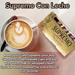 12 Pack – Cafe Supremo 100% Espresso Coffee, Dark Roast Latin Flavor – 8.8oz