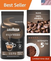 Lavazza Caffe Espresso Whole Bean Coffee – 2.2 lb 100% Arabica, Medium Roast